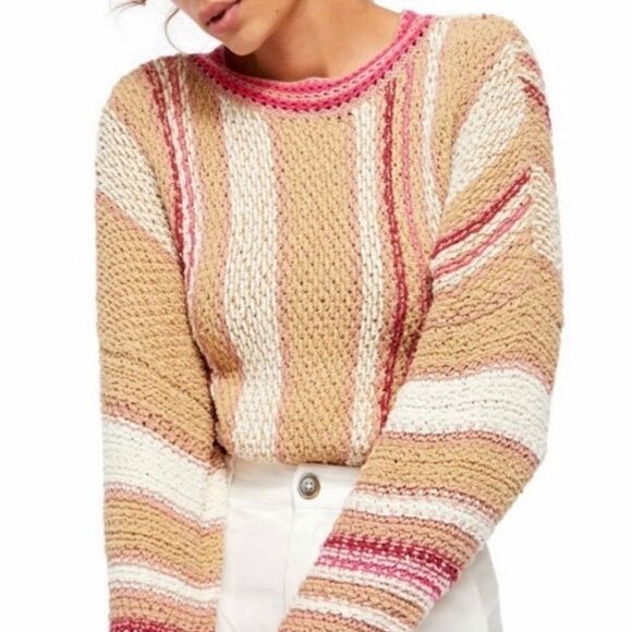 Free People Show Me Love Chunky Cropped Sweater XS - Picture 1 of 7